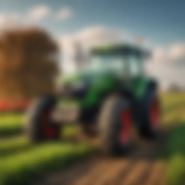 A well-maintained used Deutz-Fahr tractor in a vibrant field