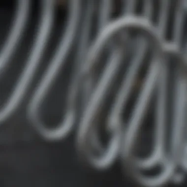 Robust Structure of Galvanized S Hooks A close-up of galvanized S hooks showcasing their robust structure