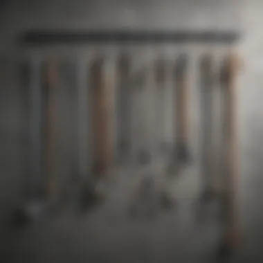 Neatly Hung Agricultural Tools with S Hooks Various agricultural tools neatly hung with S hooks