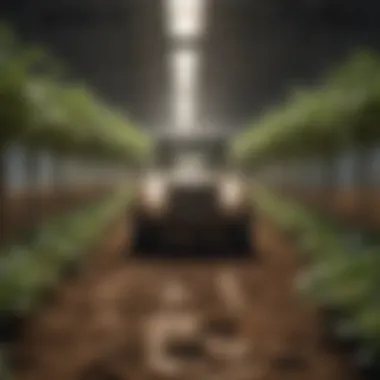 The Future of Sustainable Agriculture Futuristic agricultural technology with light timers