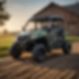 Electric utility task vehicle on a farm