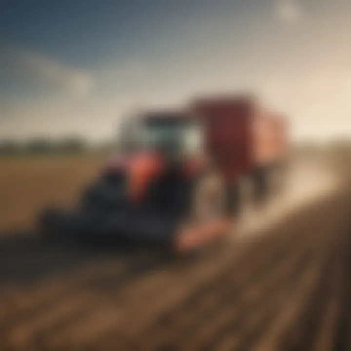 Modern zone tillage machinery in action