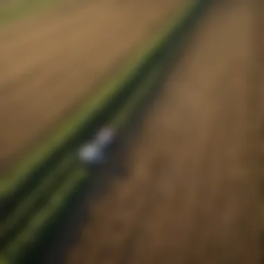 Aerial view of Delphos farmland showcasing crops