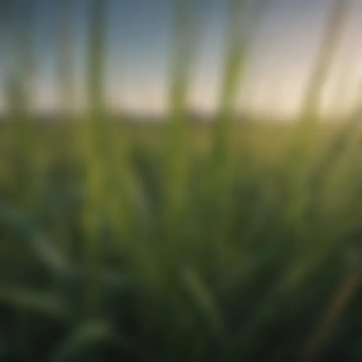 Close-up of Floratam grass blades showcasing resilience