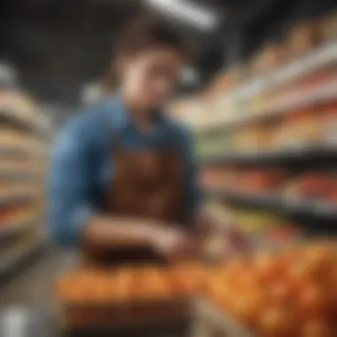 Consumer Insight into Food Safety A retail environment demonstrating consumer engagement and food safety awareness.