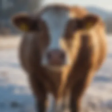 Livestock being branded using freeze branding technique