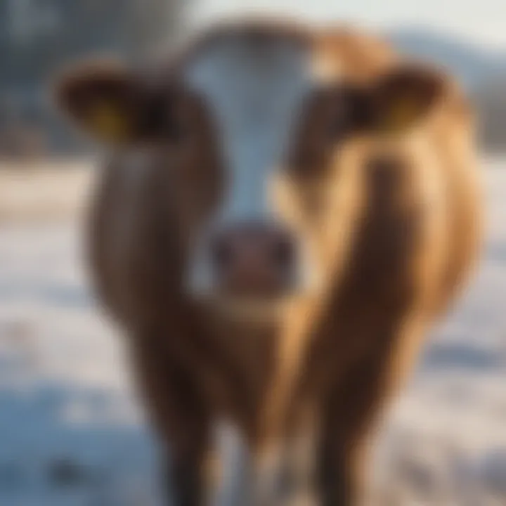 Livestock being branded using freeze branding technique