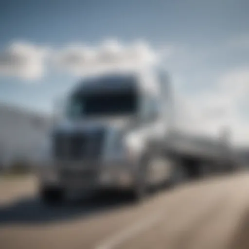 Freightliner manufacturing facility exterior showcasing innovation in trucking