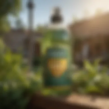 Garden Safe Insecticidal Soap Concentrate in Use Close-up of garden safe insecticidal soap concentrate in a spray bottle
