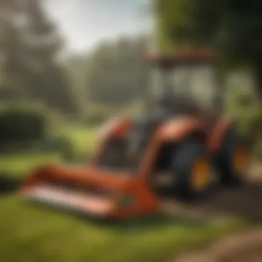 A maintenance session on a garden tractor bucket attachment, highlighting essential upkeep steps