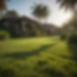 Lush green lawn in Florida