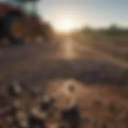 Gravel surface enhancing agricultural landscape