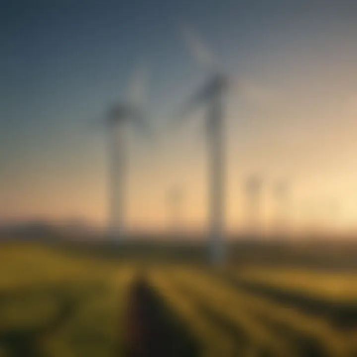 A vast wind farm generating clean energy