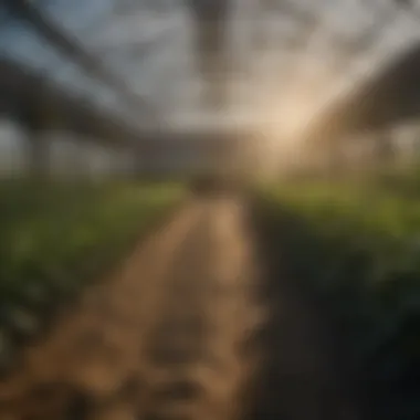 Healthy crops thriving in a controlled environment