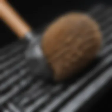 Detailed view of the Grill Wizard China Grill Brush showcasing its bristles