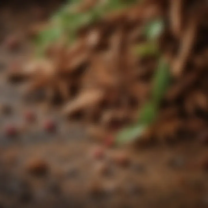 A close-up of freshly harvested organic spices with dew drops, emphasizing their freshness and quality.
