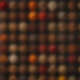 A vibrant display of various organic spices in their natural forms, showcasing their unique colors and textures.