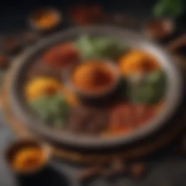 Culinary Delights of Organic Spices A beautifully arranged platter showcasing dishes seasoned with organic spices, highlighting their culinary versatility.