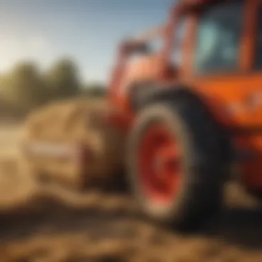 High-efficiency hay handling equipment in action on a farm