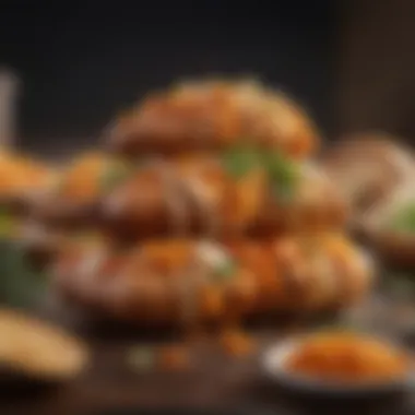 Artful Assembly of Sweet Potato and Chicken Vibrant assembly of sweet potato and chicken