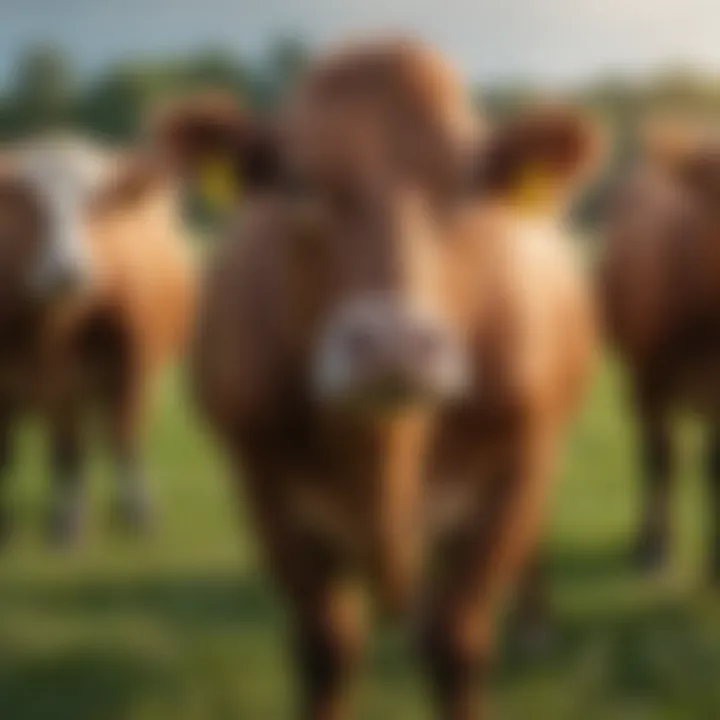 Livestock in a healthy pasture, reflecting the benefits of iodine supplementation.