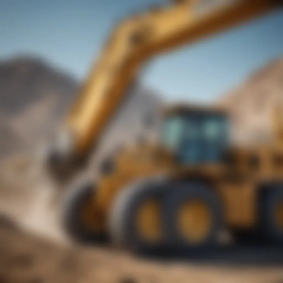 Heavy equipment on a construction site in California