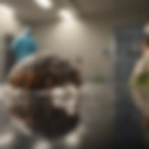 A sophisticated pest control inspection in a hospital