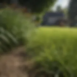 Vibrant lawn showcasing different grass types