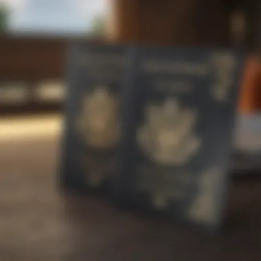 Screenshot of an online passport application platform Online passport application dashboard