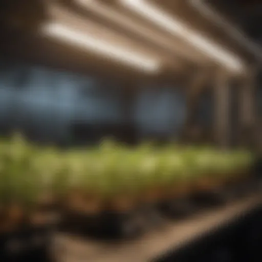 An illustration showcasing the mechanics of HPS grow lights.