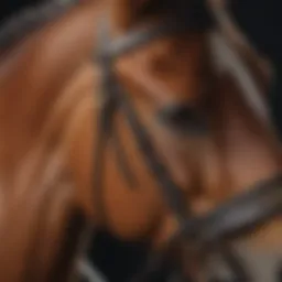 Detailed close-up of the Micklem bridle showcasing its unique design features.