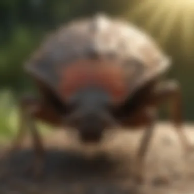 Stink Bug in Nature Stink bug in its natural habitat