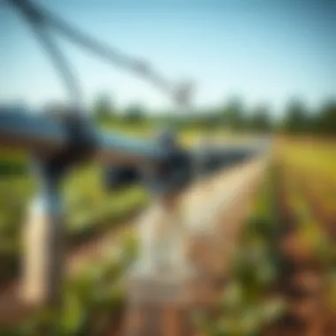 Innovative Irrigation Solutions A close-up of innovative irrigation system components