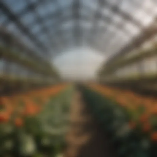 Advanced greenhouse technology illustration