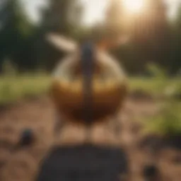 Visual representation of an insect control bomb in a field setting