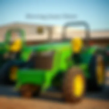 Showcasing John Deere Equipment John Deere equipment displayed at a local dealership