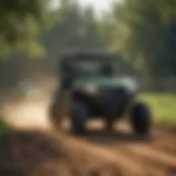 Kawasaki Side x Side vehicle in an agricultural setting