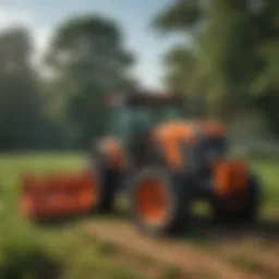 A Kubota tractor in a lush Alabama field showcasing its versatility