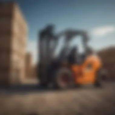 Features of SkyTrak Forklifts Close-up of SkyTrak forklift features and specifications