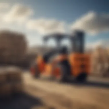 SkyTrak Forklift in Action SkyTrak forklift in operation at a construction site
