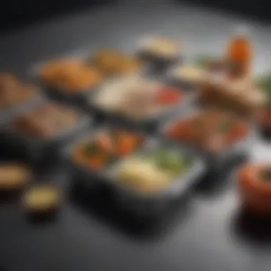 Eco-Friendly Lunch Box Assortment An assortment of eco-friendly lunch box containers highlighting sustainability.