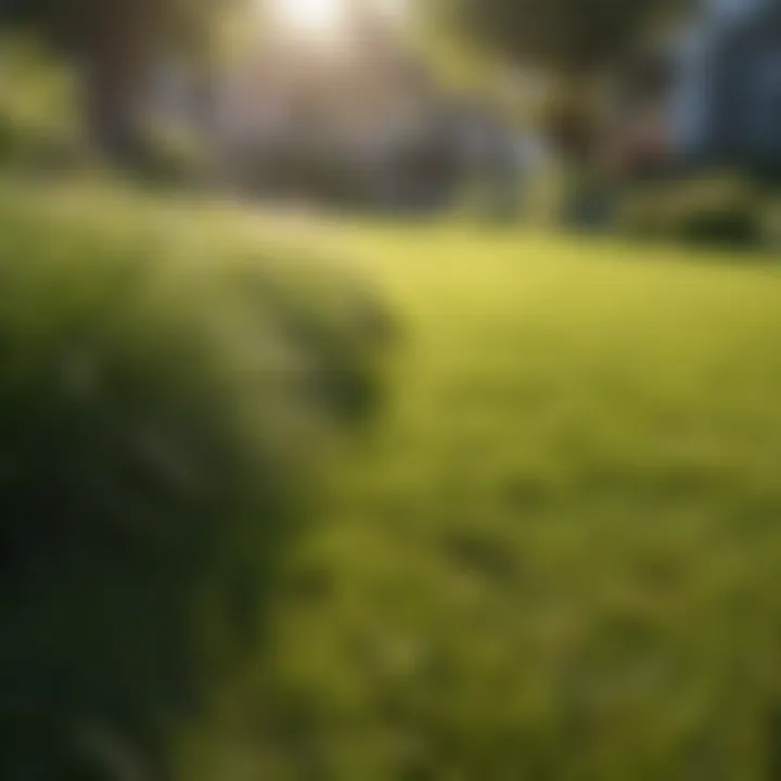 A well-maintained lawn showcasing the effects of proper fertilizing