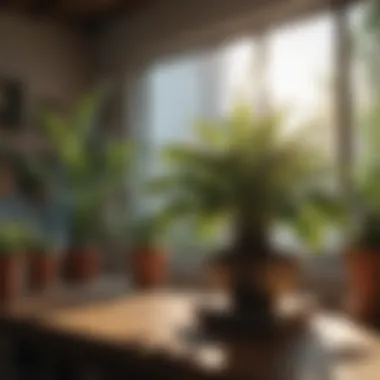 Benefits of Indoor Plants A lush indoor plant thriving in a well-regulated humidity environment.