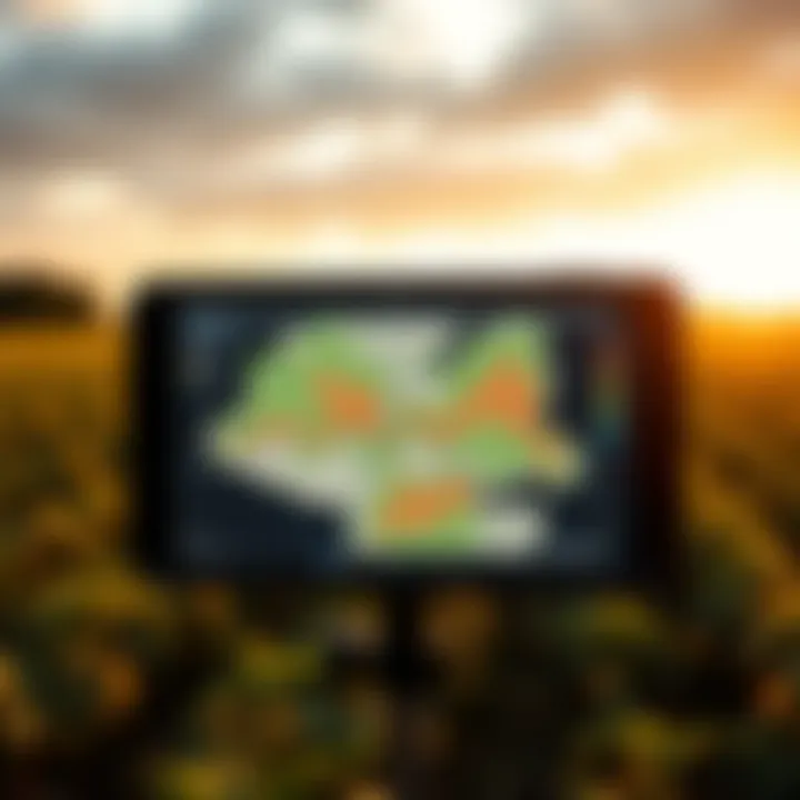 Digital Mapping for Distance Measurement Digital mapping software interface showcasing distance analysis
