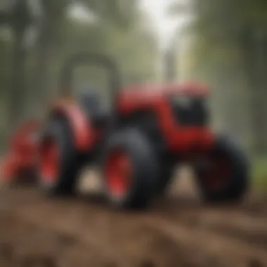 Massey Ferguson tractor with attachments