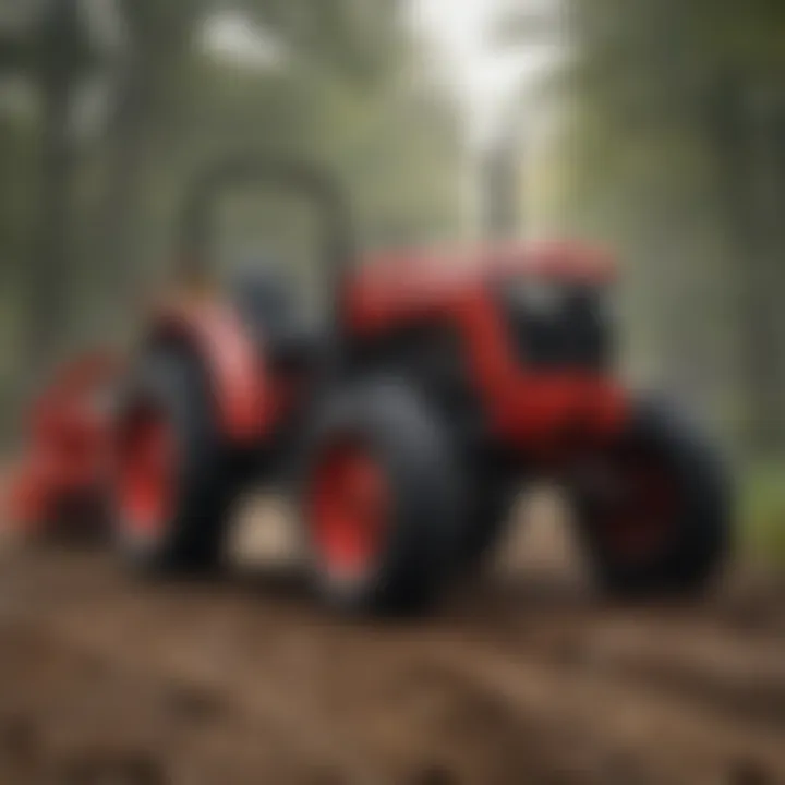 Massey Ferguson tractor with attachments