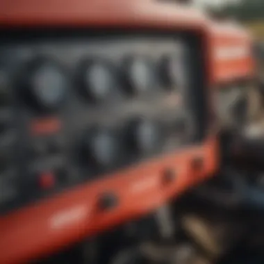 Innovative Control Systems for Enhanced Efficiency Close-up of Massey Ferguson tractor controls