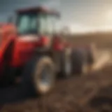 Massey Ferguson front end loader in action