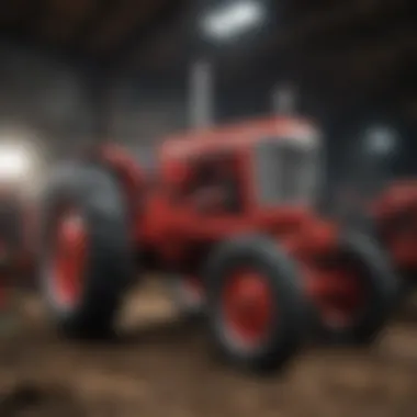 Historical Massey Ferguson tractors displayed