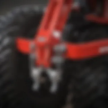 Close-Up of Forks Engineering Detailed view of Massey Ferguson quick attach forks design